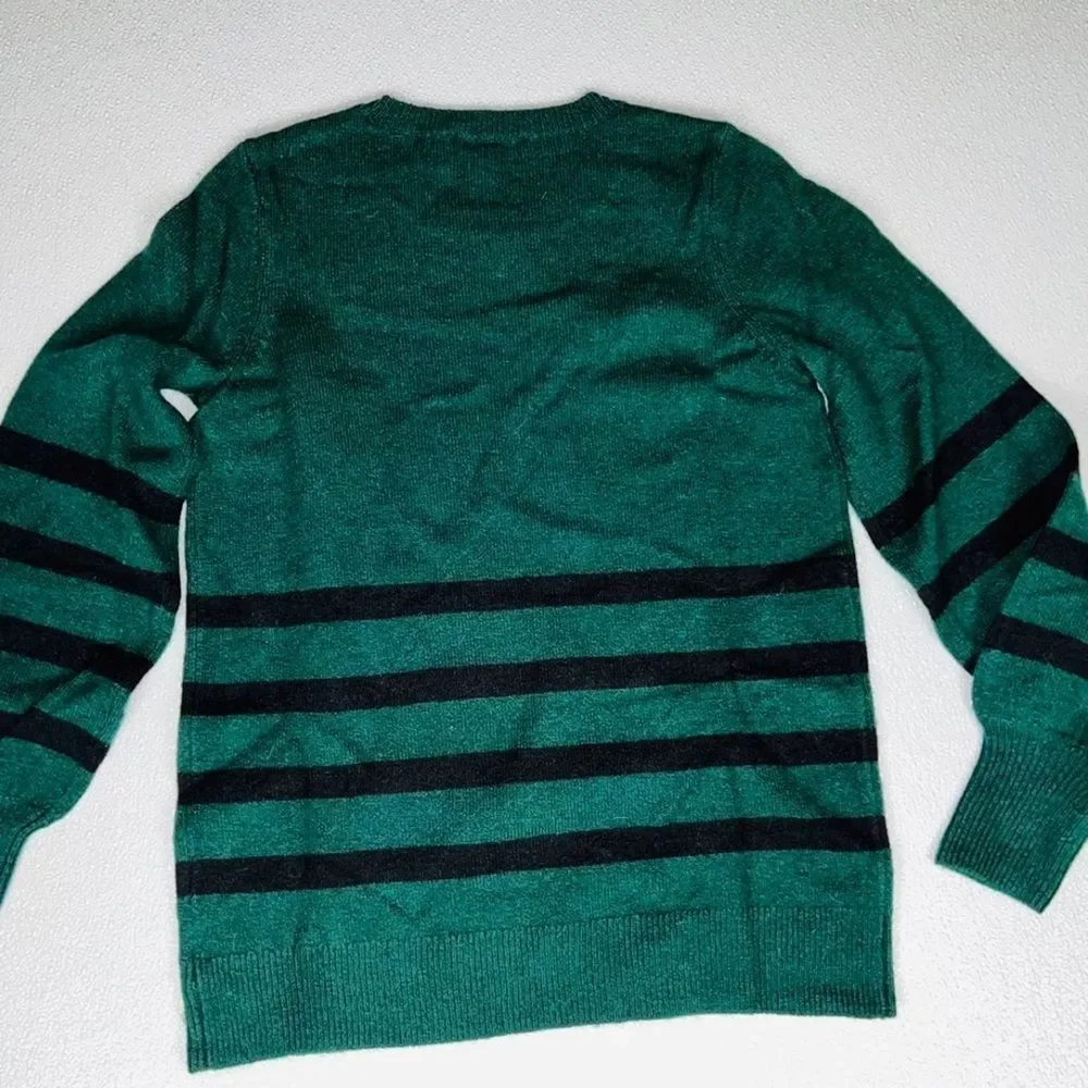 Michael Kors Womens Striped Pullover Sweater Green Size S NWT - Picture 10 of 11